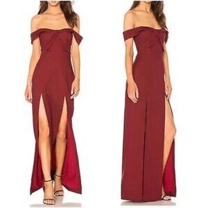 NBD "Corah" Off Shoulder Maxi Dress Gown Sz. S